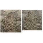 Cha Cha  vente large Creme stripe title neck blouse Photo 1