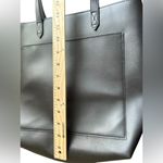 Madewell Women's black faux Leather Tote Bag with Sturdy Handles Photo 5