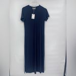 Barefoot Dreams ‎ Malibu Collection Ultra Soft Rib Henley Dress-Indigo medium NWT Photo 2