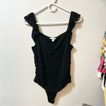 Bar III Black Thong Bodysuit LARGE Photo 1