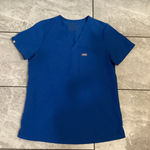 FIGS Royal Blue Technical Collection Scrub Top Women's Sz S V-Neck Short Sleeve Photo 0