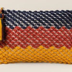 Handmade Boho‎ Clutch With Tassel Blue Photo 0