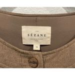 Sézane SEZANE Button Down Brown Tan Long Sleeve Mini Dress Photo 1