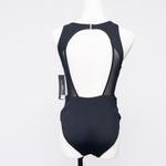 Carmen Marc Valvo .  High Neck Sheer One Piece Swimsuit. Photo 2