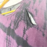 Rock & Republic Purple & Black Sleeveless Sheer Back Cut Out Top Size XL Photo 3