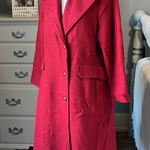 Red Vintage Long Wool Coat Womens 8P Prelude Excellent Condition Photo 14