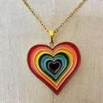 Colorful heart pendant necklace Photo 0