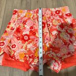 Avia Floral Active Scrunch Smocked Shorts Red Pink size Small Photo 8