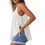Free People  Rosie Drop Waist Linen & Cotton Tank XS Photo 2
