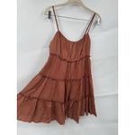 Aeropostale  Tiered Mini Babydoll Dress Women M Brown Western Cowgirl Cottagecore Photo 5