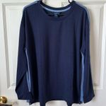 Nautica Navy Blue Long Sleeve and Pant Pajama Set Size L Photo 1