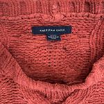 American Eagle Burnt Orange Chenille Pullover Cable knit Sweater Photo 1