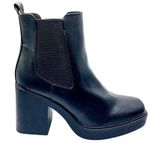 MIA Dru Chelsea Chunky Platform Ankle Booties 9.5 Black 90s Grunge Stretch Photo 1