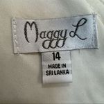 Maggy L Ivory Lace Overlay Dress Size 14 Short Sleeve Lined Cocktail Dress White Photo 3