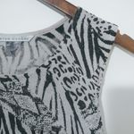 Peter Nygard  M Black White Zebra Top Photo 7