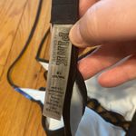 PINK - Victoria's Secret Women's Blue Black Floral PINK VS Victoria's‎ Secret Tie-Back Bikini Top Medium Photo 2