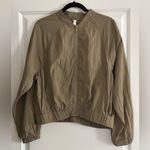 Zella Kinetic Nylon Bomber Jacket in Olive Green Photo 1