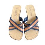 Montego Bay Club Y2K Denim Leather Heels Sandals Size 6 New Brazil Photo 2