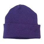 Anna Sui The World Of Beanie Knit Cap Hat Unisex OS Purple Patch Logo NEW Photo 2