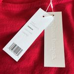 Adyson Parker NWT  Candy Red Asymmetric Neckline Super Soft Sweater Medium Photo 5