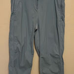 J.Jill Stretch Drawstring Crop Pants 14 | Lightweight Nylon Travel Capri Gray Photo 0
