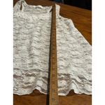 White Lace Tank Top Large WR L Racerback Shirt Blouse Photo 4