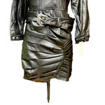 For Love & Lemons  Afton Pleather‎ Western Belted Dress Black Size Small Photo 6