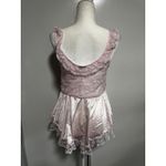 Vintage Contemporary Pink Lace Cami Top & Shorts Set Sleepwear Ruffle Trim Sm Photo 2