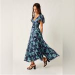 Free People Sundrenched Maxi Dress in Emerald Combo Photo 1
