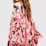 Boohoo FLORAL PRINT FLARED SLEEVE SMOCK DRESS Photo 1