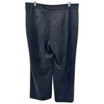 J. McLaughlin  Black Suede Pants Size 8 Pockets Button‎ Clasp Classic Office Photo 1
