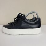 Vince  Benfield Black Leather‎ Platform Sneakers Low Top Womens Sz 7 US -Ret $250 Photo 5