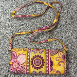 Vera Bradley  Bali Gold Floral Geometric Clutch Shoulder Bag Photo 0