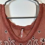 Free People  No Matter What V-Neck Loose Flowy Paisley Blouse Size XL EUC 0683-AZ Photo 4