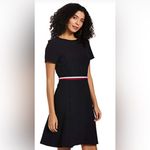 Tommy Hilfiger Black A-Line Midi Dress with Crew Neck Photo 2
