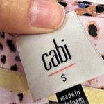 CAbi  Purple Animal Print Short Sleeve Blouse Womens S Oversized Tunic Shirt Photo 7