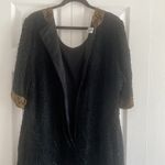 Briliante JA Silk Fully Beaded tunic dress Gold And‎ Black Dress Size L Vintage Size L Photo 7