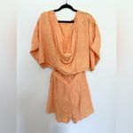 Free People  Pietro Tie Back Romper open back Flowy lagenlook boho size XS Photo 2
