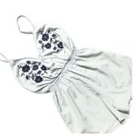 Love Tree  very light blue romper with Elegant Design and back cutout Sz med Photo 0