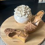 Prada Tan Woven Wedge Gladiator Platform Sandal Size 39.5 Photo 4