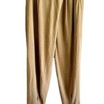 Ralph Lauren Trouser Pants Leather Belt Detail Cuff Hem Pocket Viscose Khaki 8 Tan Photo 0