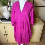 Sundance ‎ Catalog Sakura Easy Dress Magenta Embroidered Boho Size Medium Photo 1