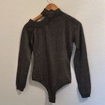 VICI  Sparkly Gray Long Sleeve Bodysuit Sz small Photo 1