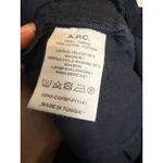 A.P.C. Justine Navy Corduroy Straight Leg Belted Long Sleeve Jumpsuit Size 2 Blue Photo 15