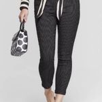 Who What Wear CROPPED HIGH RISE STRETCH PANTS — BLACK WHITE PINSTRIPE — 8 - NWT! Photo 3