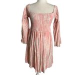 Torrid Mini Challis Off the Shoulder Dress 0 Pink Tie Dye Bell Sleeves Skater Photo 1