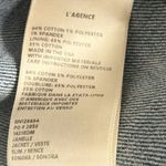 L'Agence L’AGENCE Janelle Denim Jacket Women’s Large Light Wash Slim Fit Raw Hem Photo 9