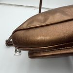 Gianni Bernini Metallic Bronze Leather Crossbody Shoulder Bag Purse Brown Photo 11