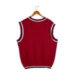 Tommy Hilfiger VTG 90's Y2K Red Ribbed Cable Knit Preppy Varsity Sweater Vest Photo 1