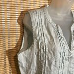 Saint Tropez West  Pale Mint Green or Sky Blue Tunic Length Sleeveless Top Large Photo 4